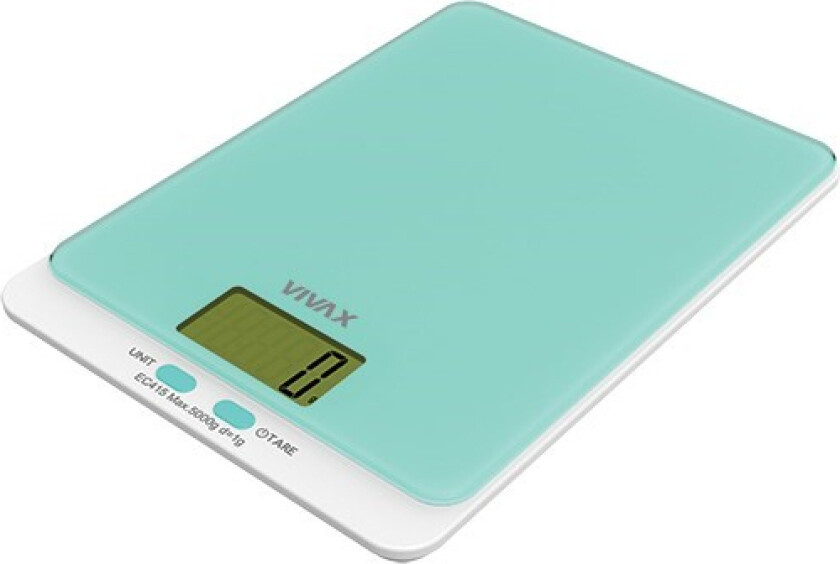 Ks-502T, Elektronisk Kjøkkenvekt, 5 Kg, Turkis, Lcd, Cr2032, Lithium