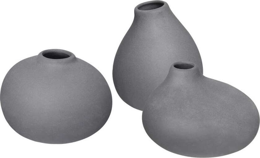 Nona vase 3-pakning Pewter