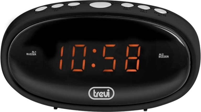 Ec 880, Digital Vekkerklokke, Oval, Sort, China, Led, Rav