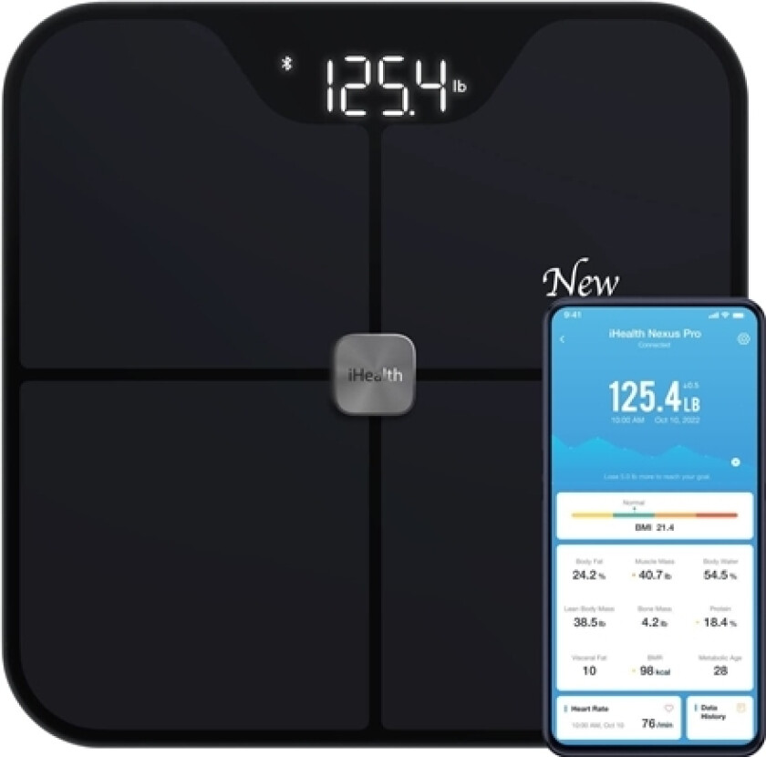 Ihealth Ihealth Hs2spro Nexus Pro Wireless Body Composition Scale, Black