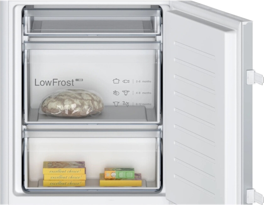 N 50 Ki5862se0s - Kjøleskap/Fryser - Bunnfryser - Innebygd - Fordypning - Bredde: 56 Cm - Dybde: 55 Cm - Høyde: 177.5 Cm - 267 Liter - Klasse E