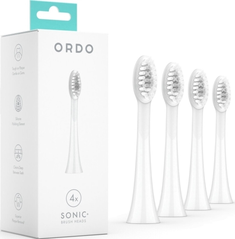 Dant epetlis Ordo Sonic+ epetlis Sølvbørstetips 4 Stk.