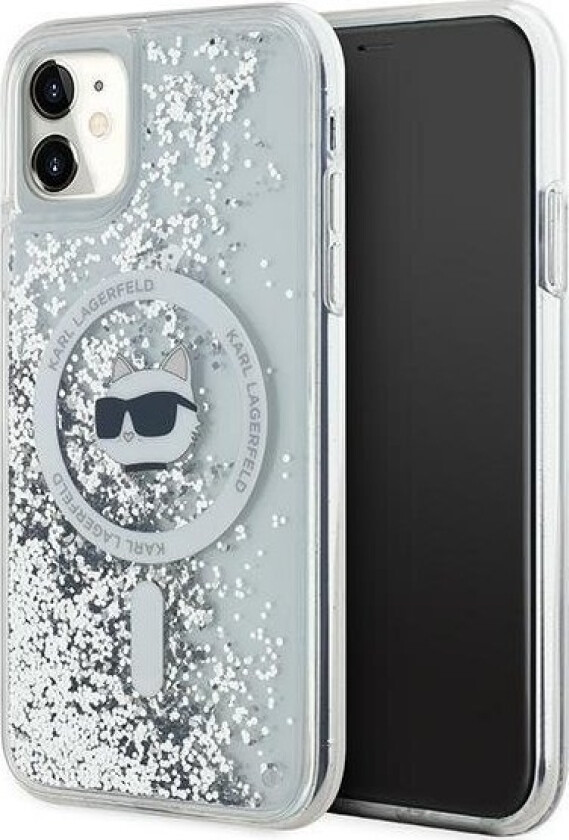 Klhmn61lgchsgh Iphone 11 / Xr 6.1" Hardcase Transparent Liquid Glitter Choupette Head Magsafe