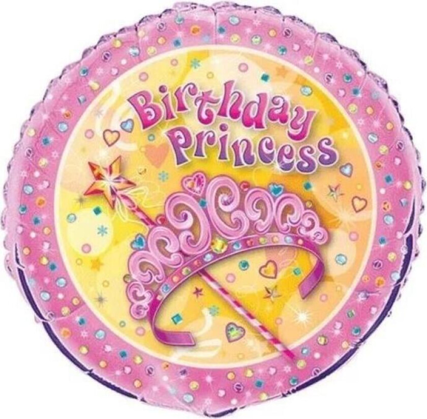 Ballong, folie -Birthday Princess-