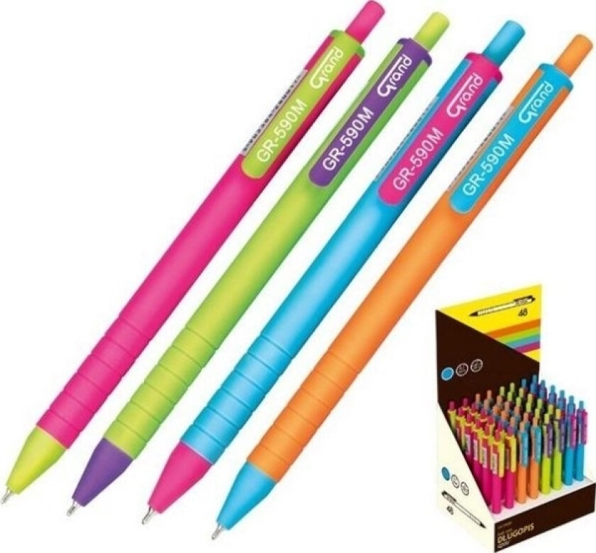 Grand Kulepenn Gr-590M Blå (48 Stk) Grand