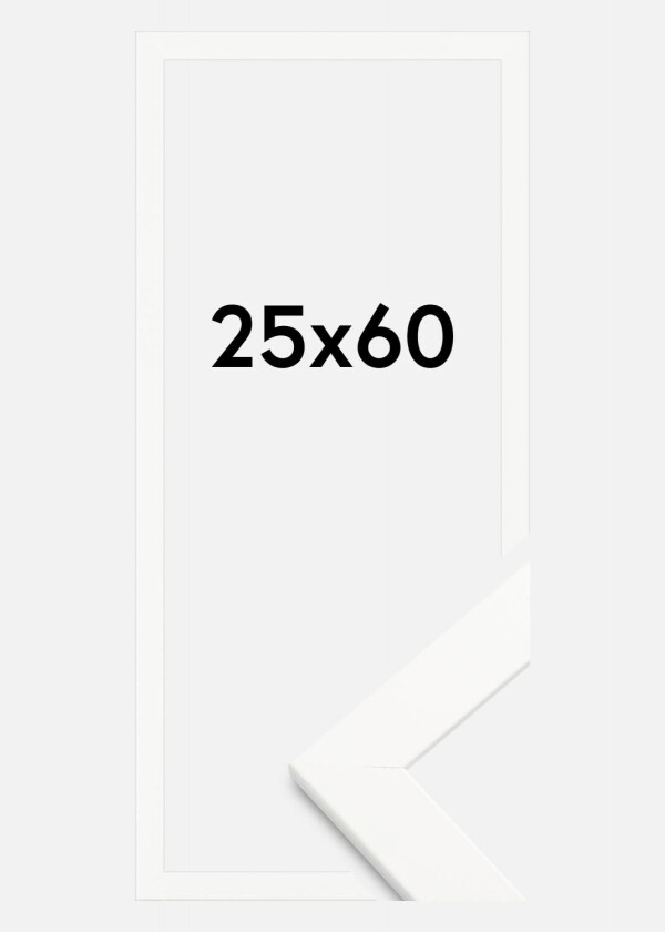 Ramme Trendline Akrylglass Hvit 25x60 Cm
