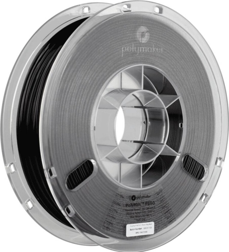 Polymaker Pb02001 Polymax Tough Filament Petg Høj Grad Af Stivhed, Varmebestandig, Slagfast 1.75 Mm 750 G Sort 1 Stk