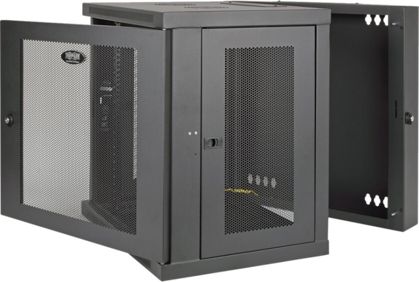 12U Wall Mount Rack Enclosure Server Cabinet Swinging Hinged Door Deep - Rack Skap - Veggmonterbar - Svart - 12U - 19"