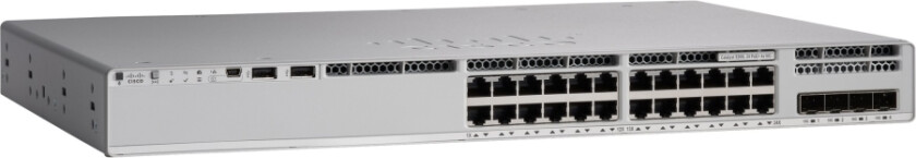Catalyst 9200L - Network Advantage - Switch - L3 - 24 X 10/100/1000 + 4 X Gigabit Sfp (Opplink) - Rackmonterbar