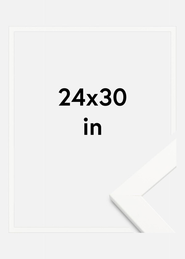 Ramme Trendline Akrylglass Hvit 24x30 Inches (60,96x76,2 Cm)