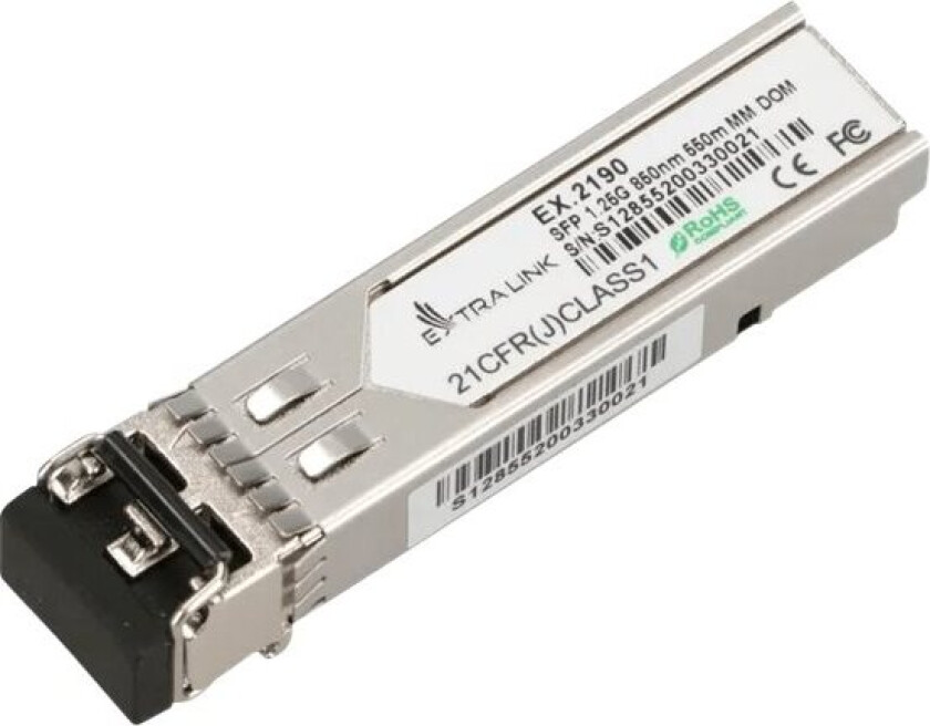 Extralink - Sfp (Mini-Gbic) Transceivermodul - 1Gbe, Fibre Channel, Sonet - Lc/Upc-Multimodus - Opp Til 550 M - Oc-24 Lr-1 - 850 Nm