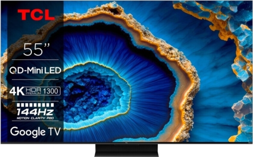 Tcl C80 Series 55C809 Tv 139.7 Cm (55&Quot ) 4K Ultra Hd Smart Tv Wi-Fi Black 1300 Cd/M²