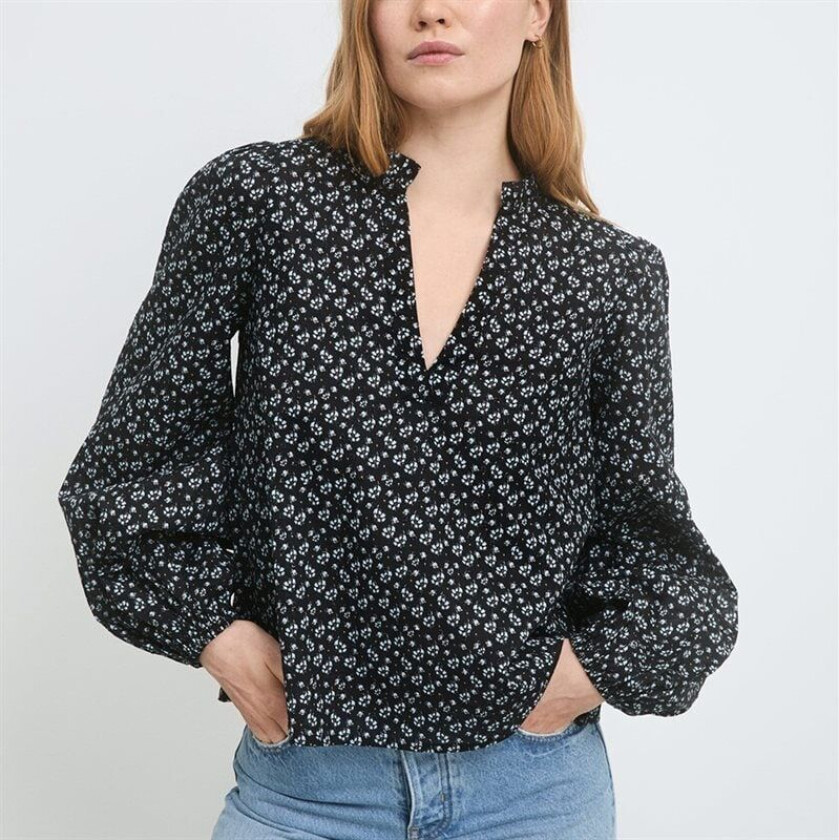 Karro Blouse - Black Lupin Sort M