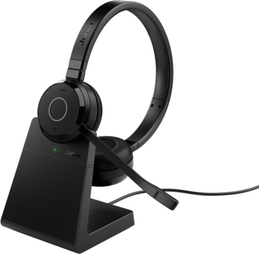 Jabra Evolve 65 Te Stereo - Hodesett - On-Ear - Bluetooth - Trådløs - Usb-A Via Bluetooth-Adapter - Lydisolerende - Uc-Sertifisert