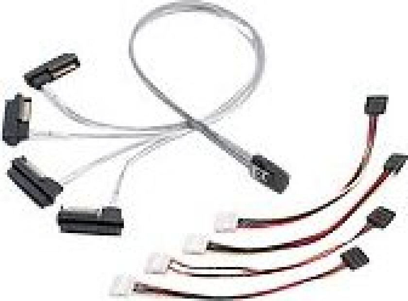 Microchip Adaptec - Sas Intern Kabel - Mini Sas (Sff-8087) (Hann) Til 4-Pin Intern Strøm, 29-Pins Intern Sas (Sff-8482) - 1 M