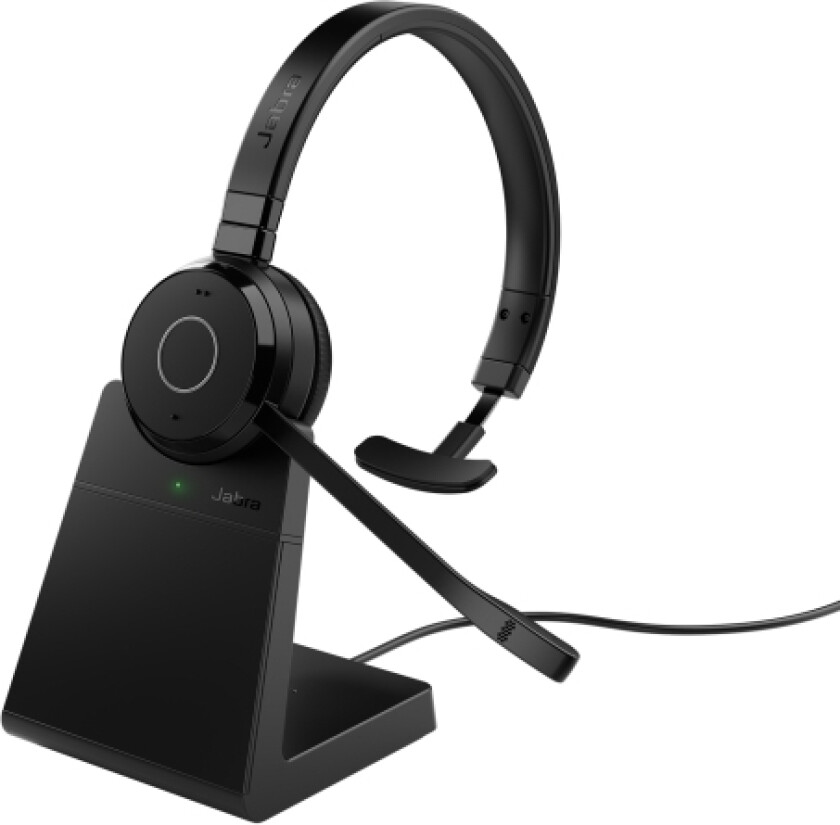 Jabra Evolve 65 Te Mono - Hodesett - On-Ear - Bluetooth - Trådløs - Usb-A Via Bluetooth-Adapter - Lydisolerende - Uc-Sertifisert