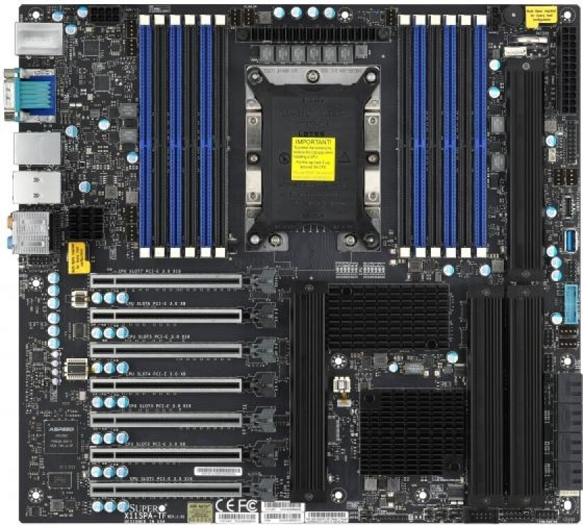 Supermicro Mbd-X11spa-Tf-O, Intel, Lga 3647 (Socket P), Intel® Xeon®, Ddr4-Sdram, Dimm, 1.2 V