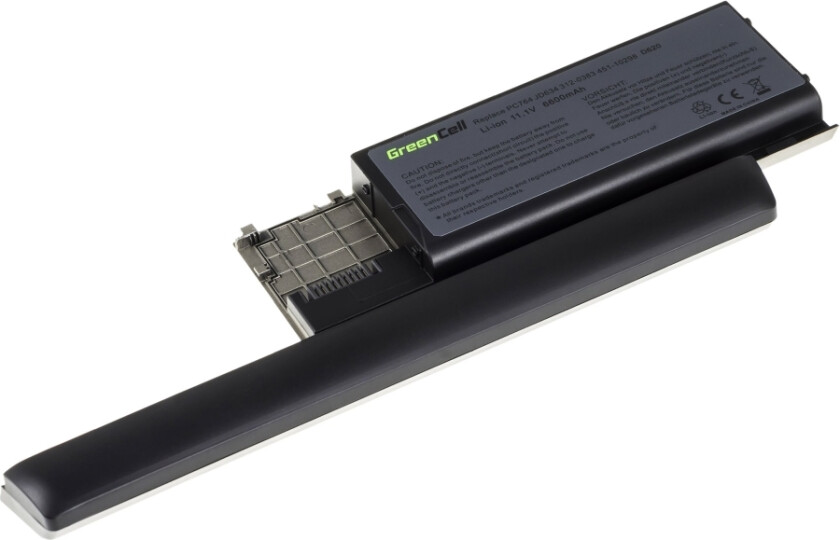 Green Cell - Batteri Til Bærbar Pc (Tilsvarer: Dell Jd634, Dell Pc764) - Litiumion - 9-Cellers - 6600 Mah - Svart - For Dell Latitude Atg D620, D620,