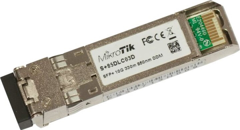 Mikrotik S+85Dlc03d - Sfp+ Transceivermodul - 10Gbe - Sfp+ / Lc Multimodus - Opp Til 300 M - 850 Nm