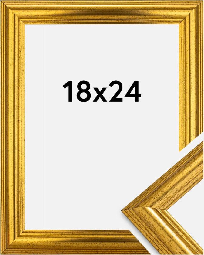 Ramme Västkusten Akrylglass Gull 18x24 Cm