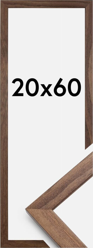 Ramme Stilren Akrylglass Valnøtt 20x60 Cm