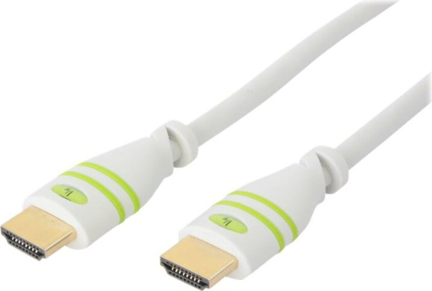 Techly - High Speed - Hdmi-Kabel Med Ethernet - Hdmi Hann Til Hdmi Hann - 1 M - Skjermet - Hvit - Formstøpt, 4K-Støtte, Støtte For Dolby Dts-Hd Maste