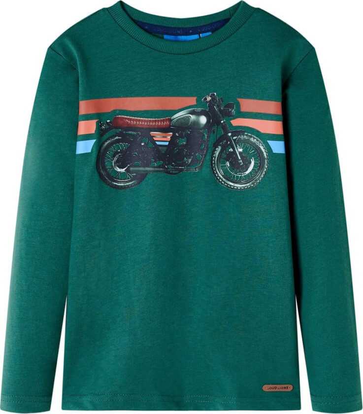 T-skjorte for barn med lange ermer grønn 104