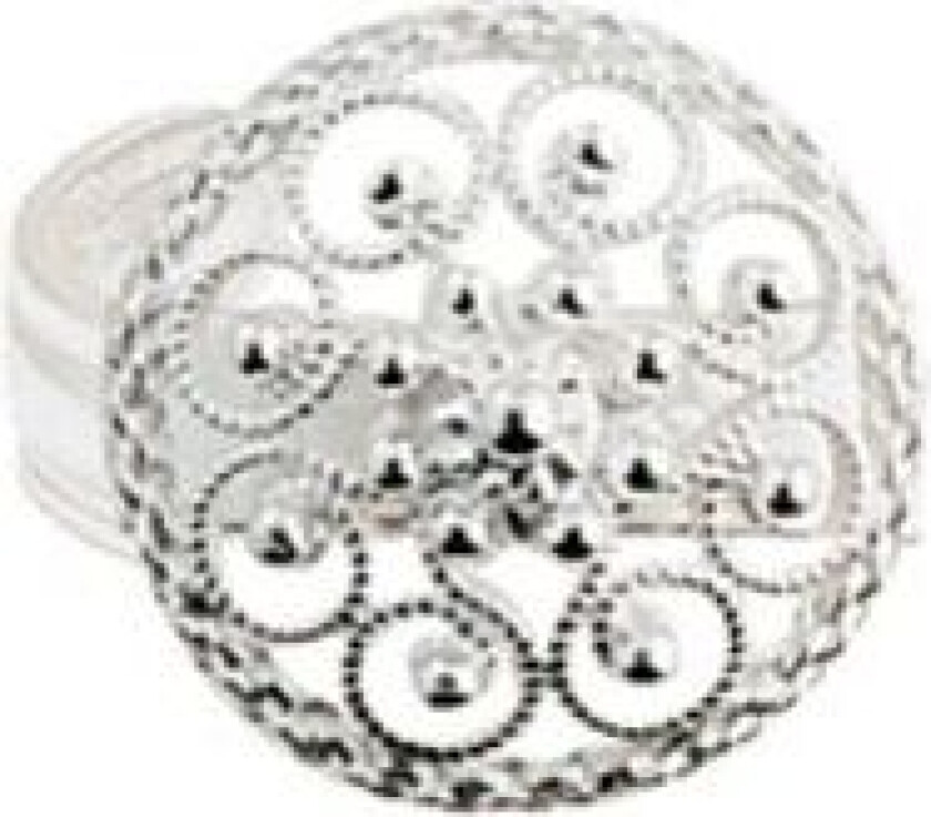 Bunadsring i 830 hvitt sølv