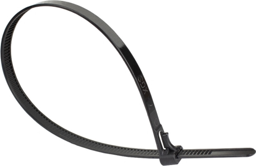 Kab-R30s74, Frigjørbart Buntebånd, Nylon, Sort, 8,3 Cm, V2, -40 - 85 °C