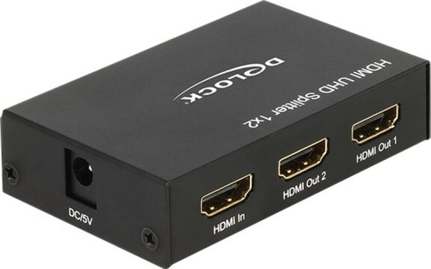 Bilde av Delock Hdmi Uhd Splitter 1 X Hdmi In > 2 X Hdmi Out 4K - Video/Lyd-Splitter - 2 X Hdmi - Stasjonær