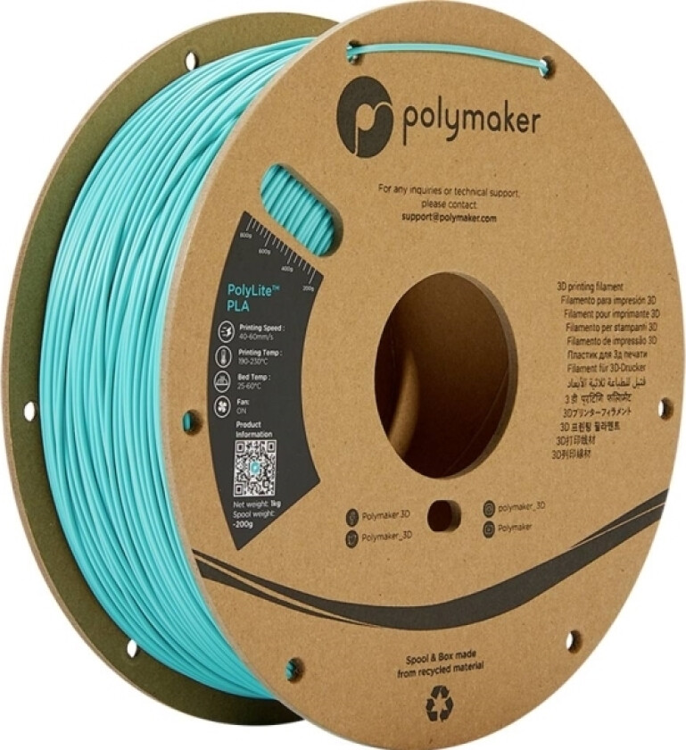 Polymaker Pa02025 Polylite Filament Pla-Plast 2.85 Mm 1000 G Turkis 1 Stk