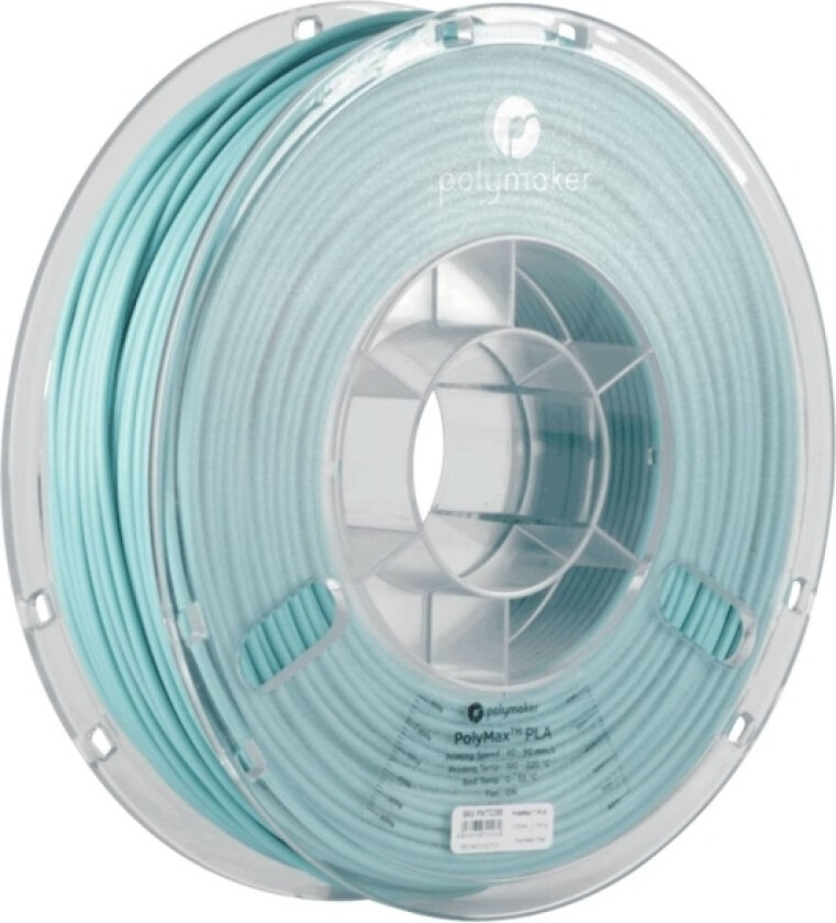 Polymaker Pa06020 Polymax Tough Filament Tough Pla Høj Grad Af Stivhed, Høj Grad Af Trækstyrke, Slagfast 2.85 Mm 750 G Turkis 1 Stk