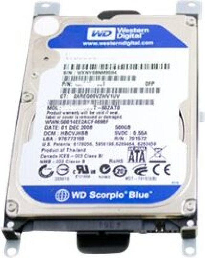 Hp - Harddisk - 500 Gb - Intern - 2.5" - Sata 3Gb/S - 5400 Rpm