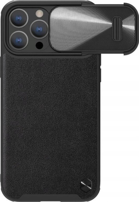 Nillkin Camshield Leather S-Deksel Iphone 14 Pro Max-Deksel Med Kameradeksel Svart