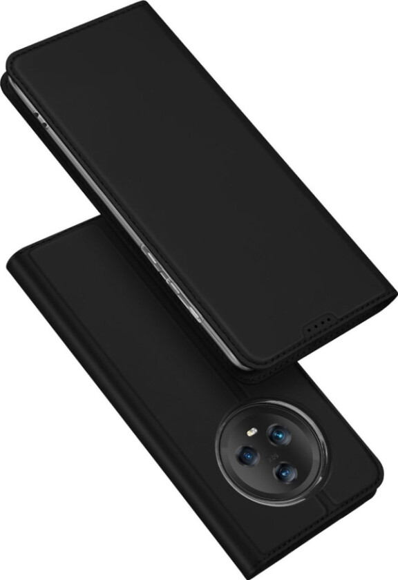 Skin Pro-Veske For Honor Magic5 Flip Cover Kortlommebokstativ Sort