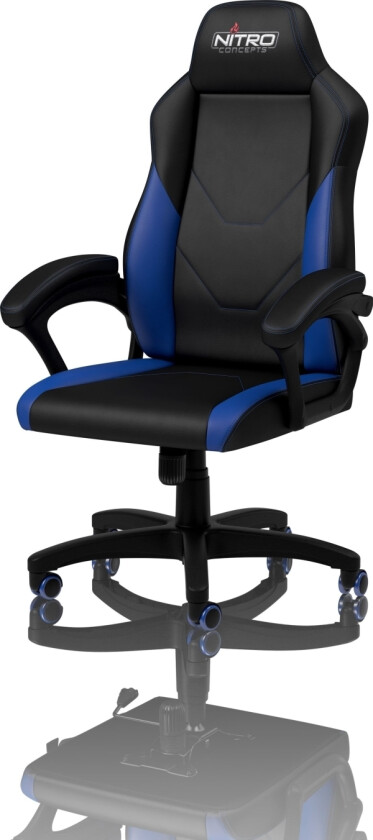C100, Pc-Gamingstol, 120 Kg, Polstret Sete, Polstret Rygg, Pc, Svart/Blått