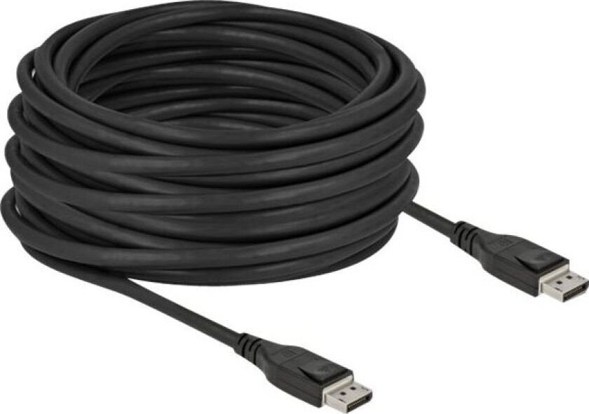Delock - Displayport-Kabel - Displayport (Hann) Til Displayport (Hann) - Displayport 1.4 - 15 M - Aktiv, 8 K 60 Hz (7680 X 4320) Støtte, 5 K 120 Hz (