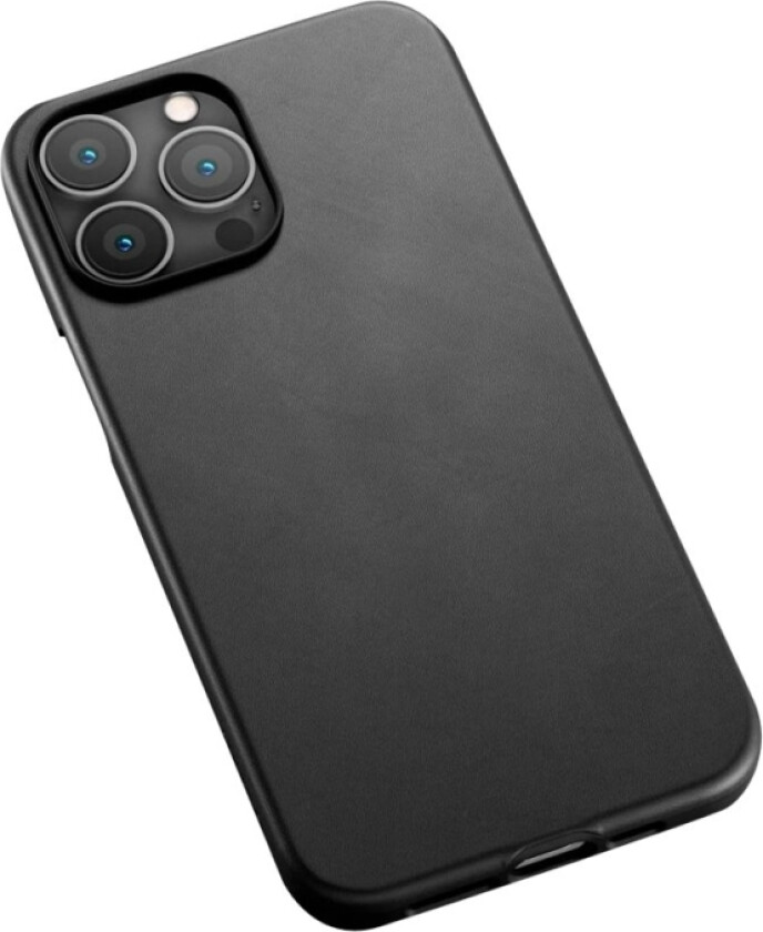 Journey - Baksidedeksel For Mobiltelefon - Helnarvet Lær - Svart - For Apple Iphone 13 Pro Max