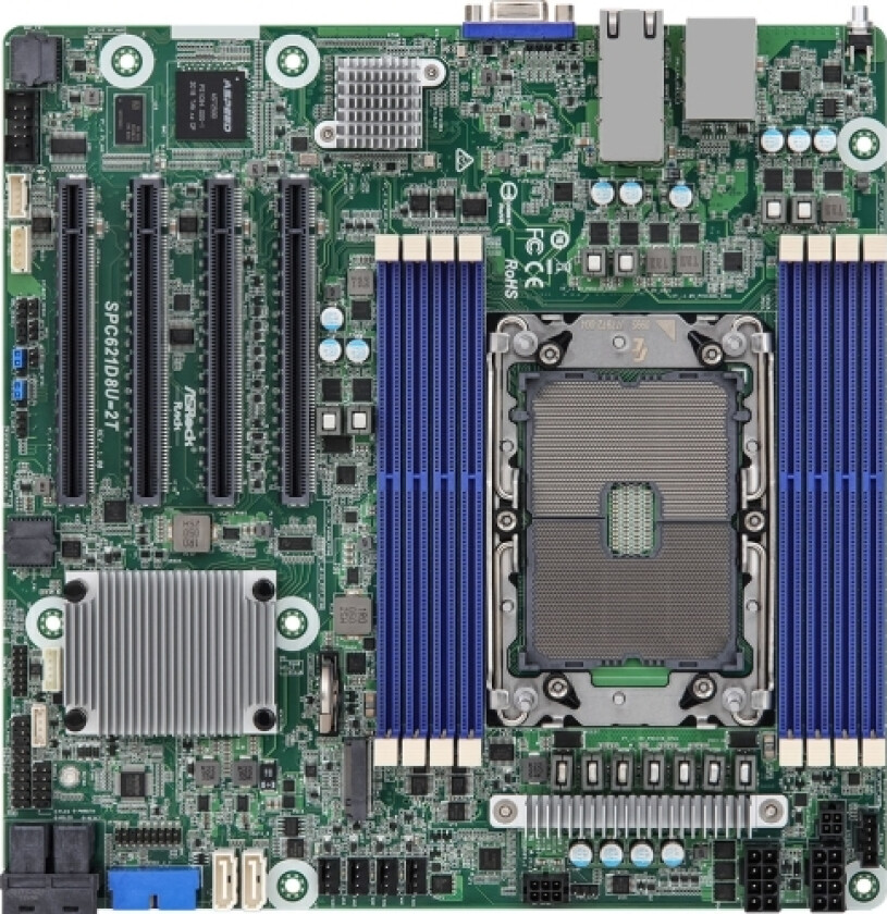 Asrock Spc621d8u-2T, Intel, Lga 4189, Intel® Xeon®, Ddr4-Sdram, Dimm, 1,2 V