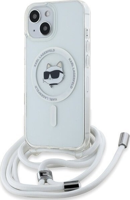 Klhmp14shcchnt Iphone 14 / 13 / 15 6.1" Hardcase Transparent Iml Choupette Head & Cord Magsafe