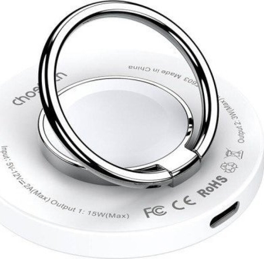 Lader  T603-F 2In1 Trådløs Induktiv Lader, Holder (Hvit)
