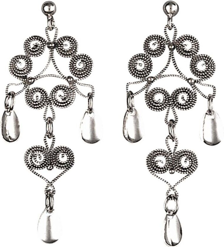 Øredobber Nordland i 830 oksidert sølv