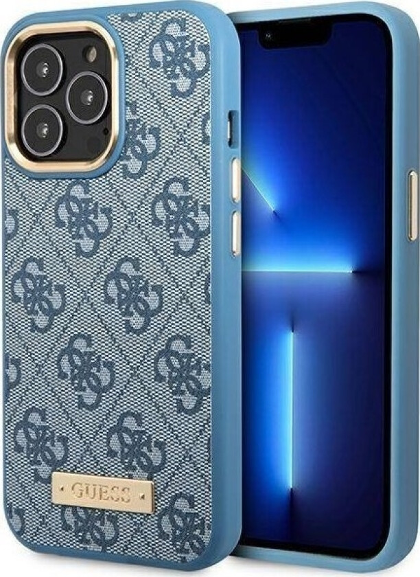 Guhmp14lu4gprb Iphone 14 Pro 6.1" Niebieski/Blue Hard Case 4G Logo Plate Magsafe
