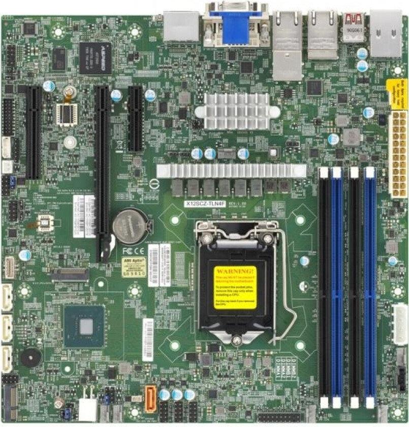 Supermicro X12scz-Tln4f - Motherboard - Micro Atx - Lga1200-Sockel - W480e - Usb 3.2 Gen 2 - 2 X 10 Gigabit Lan, 2 X Gigabit Lan - Onboard-Grafik - H