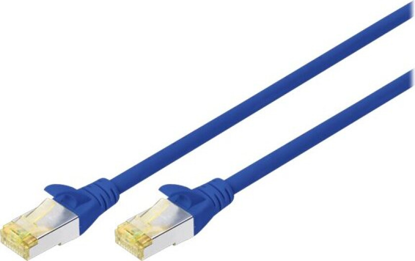 - Koblingskabel - Rj-45 (Hann) Til Rj-45 (Hann) - 2 M - Sftp - Cat 6A - Halogenfri, Formstøpt, Uten Hindringer - Blå (En Pakke 10)