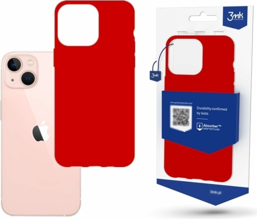 Iphone 14 Plus-Deksel Fra 3Mk Matt Case-Serien - Rød