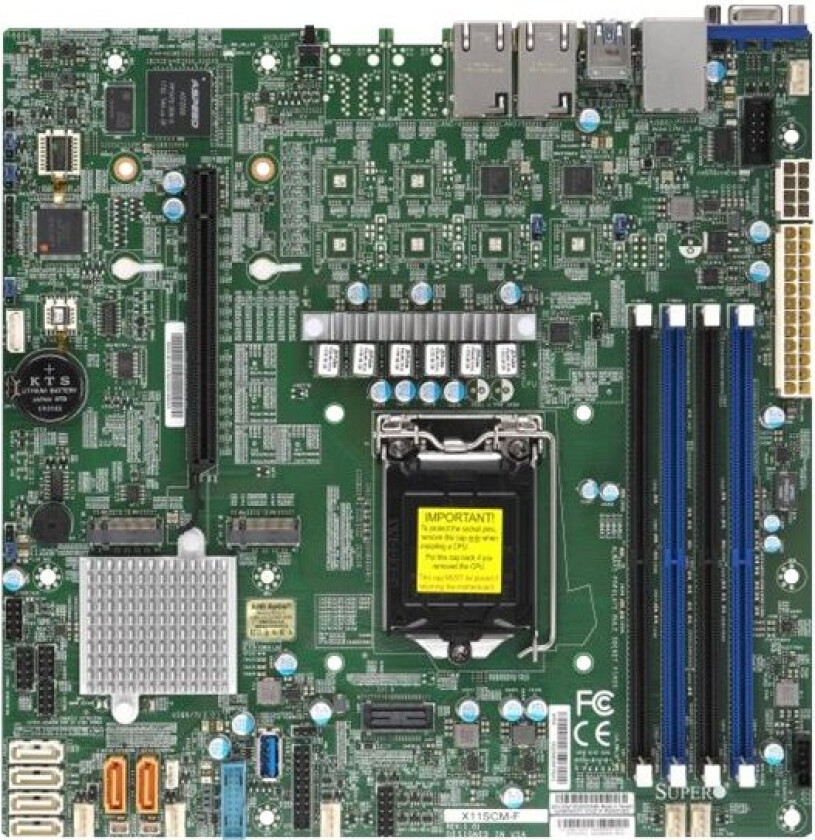Supermicro X11scm-F - Hovedkort - Mikro Atx - Lga1151 Socket - C246 Chipset - Usb 3.1 Gen 1 - 2 X Gigabit Lan - Innbygd Grafikk