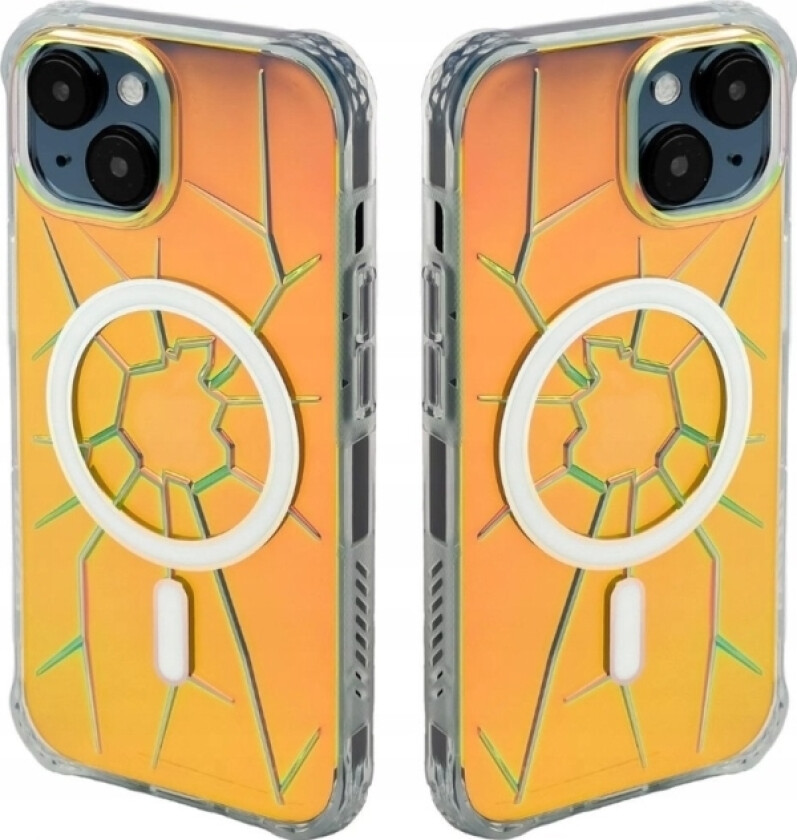 Magsafe Kingxbar Pqy Crack Series Silikondeksel Til Iphone 15 - Holografisk