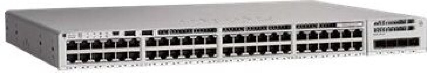 Catalyst 9200L - Network Essentials - Switch - L3 - Styrt - 48 X 10/100/1000 (Poe+) + 4 X 10 Gigabit Sfp+ (Opplenke) - Rackmonterbar - Poe+ (37