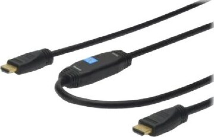 Hdmi High Speed With Ethernet - Hdmi-Kabel Med Ethernet - Hdmi Hann Til Hdmi Hann - 15 M - Dobbeltisolert - Svart